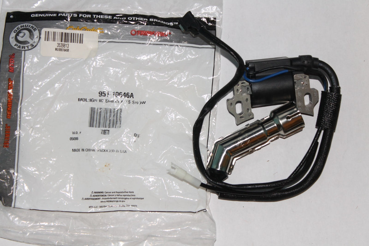 951-10646A Ignition Coil,for MTD Cub Cadet Craftsman TroyBilt Snow Blower OEM