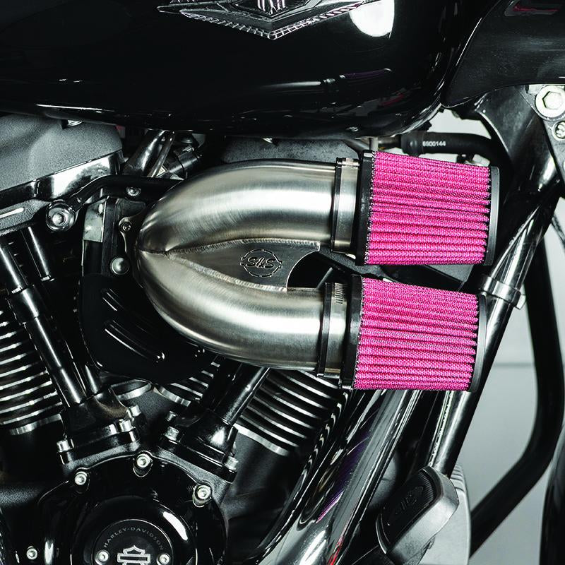 S&S Cycle 17-20 M8 Models Tuned Induction Air Cleaner Kit - Stainless Steel