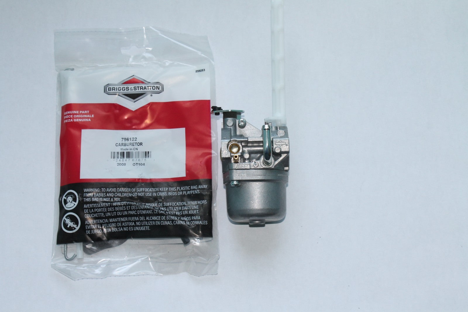 Briggs & Stratton OEM Genuine Carburetor 796122 Cub Cadet Briggs 796122