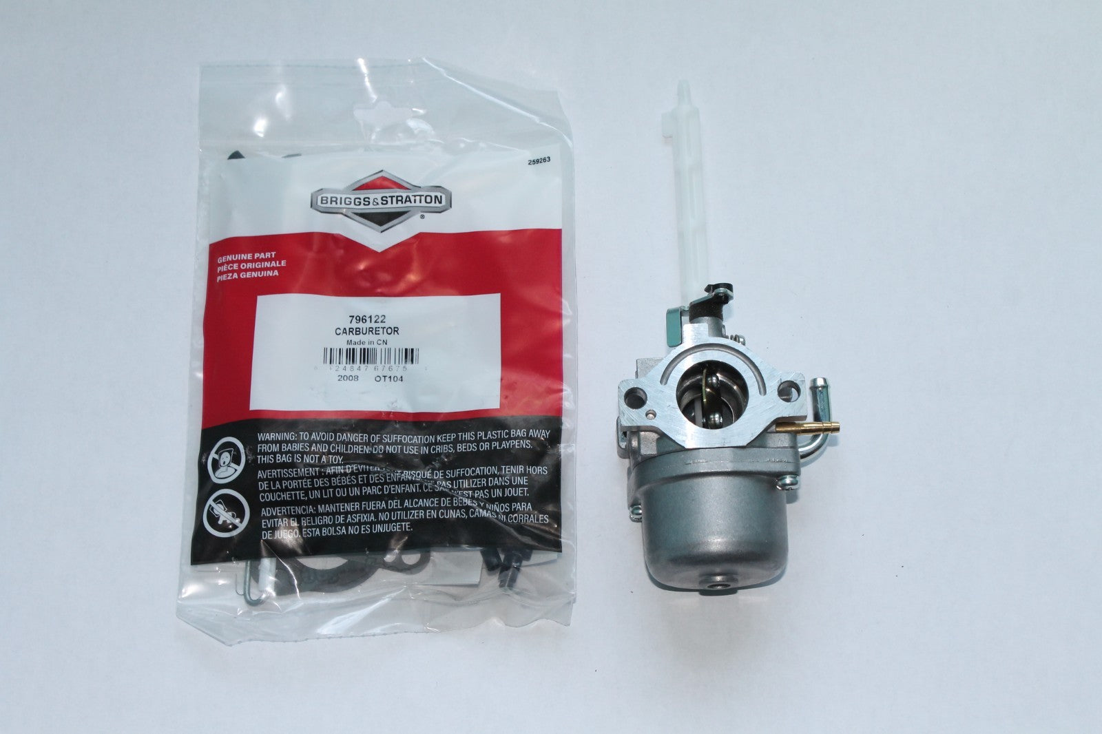 Briggs & Stratton OEM Genuine Carburetor 796122 Cub Cadet Briggs 796122