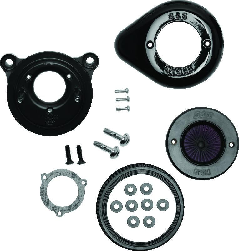 S&S Cycle 08-16 Touring/16-17 Softail Models Stealth Air Stinger Kit w/ Gloss Black Teardrop