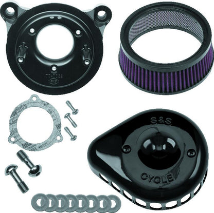S&S Cycle 08-17 Touring/16-17 ST Models Stealth Air Cleaner Kit w/ Gloss Black Mini Teardrop Cover