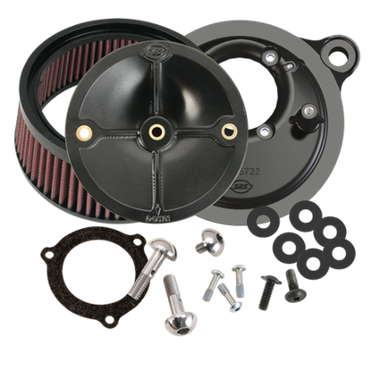 S&S Cycle 2008+ BT w/ S&S 66mm Throttle Body Stealth Air Cleaner Kit w/o Cover