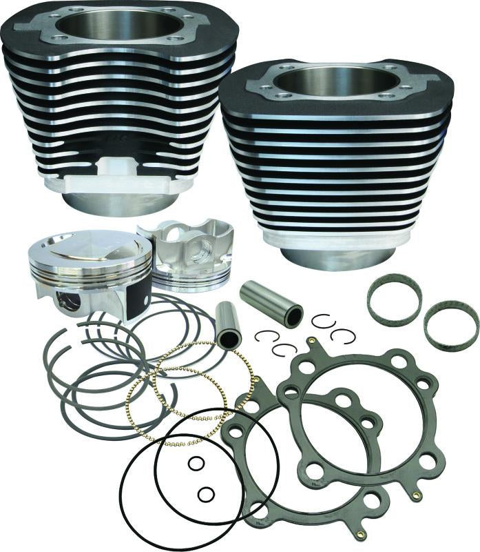 S&S Cycle 99-06 BT 97in Big Bore Cylinder Kit - Wrinkle Black