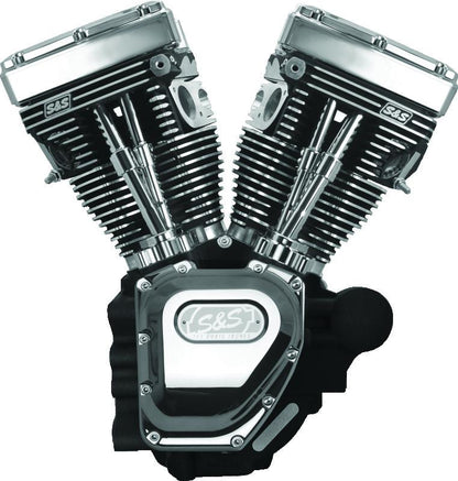 S&S Cycle 07-16 Touring Models T111 T-Series Long Block Engine - Wrinkle Black