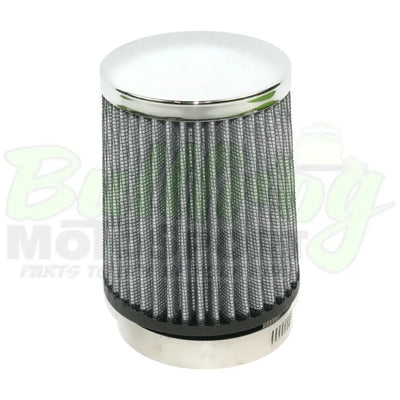 Air Filter 3 1/2 X 4 2 7/16 Id Angled Flange Tapered Chrome Cap