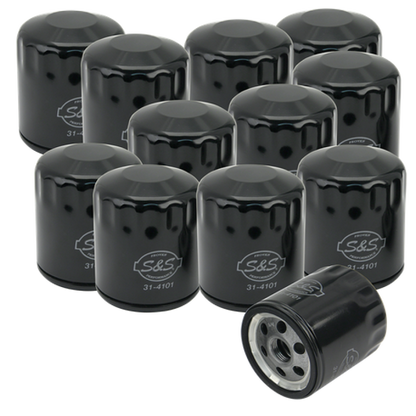S&S Cycle Sportster/Evolution Models Black Oil Filters - 12 Pack