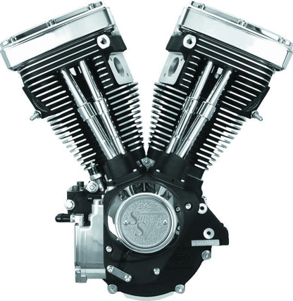 S&S Cycle 84-99 BT V80 Long Block Engine - Wrinkle Black