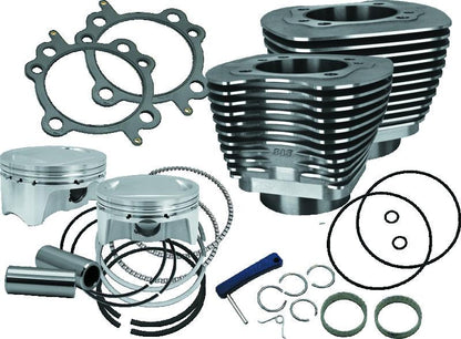 S&S Cycle 07-17 BT 107in Bolt-In Big Bore Kit - Wrinkle Black